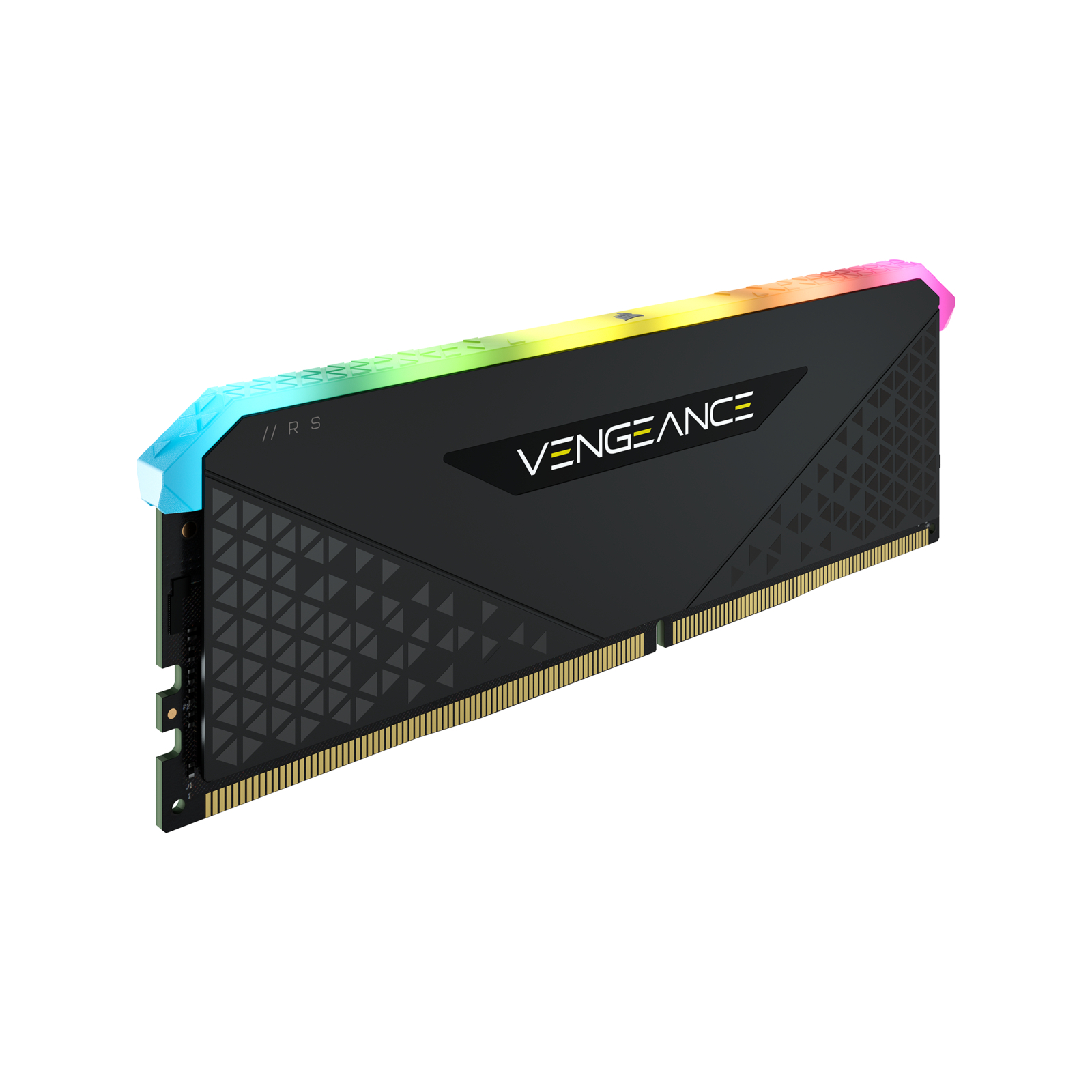 Модуль пам'яті для комп'ютера DDR4 16GB 3200 MHz Vengeance RGB RS Black Corsair (CMG16GX4M1E3200C16)