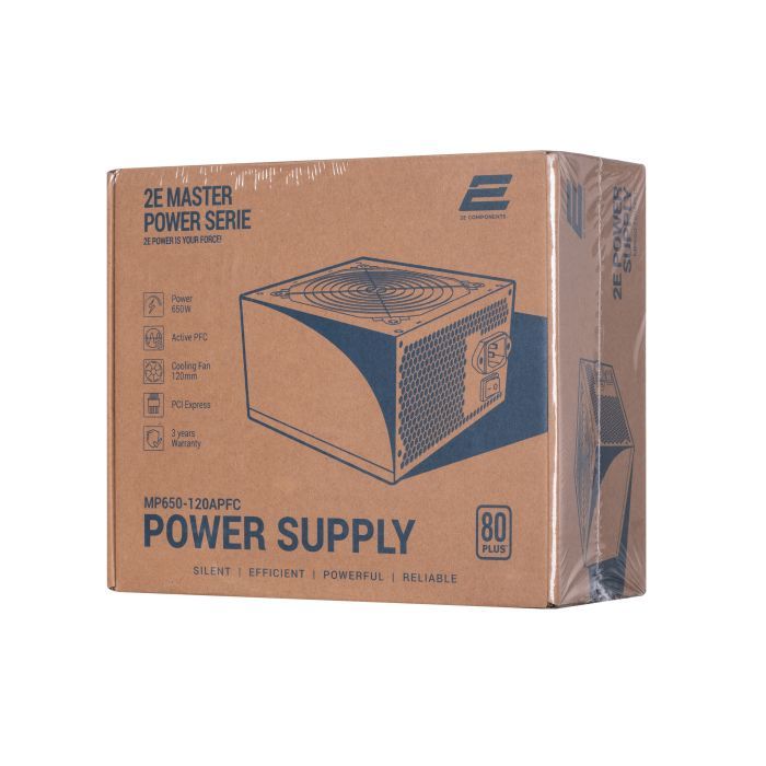 Блок питания 2E MASTER POWER (650W), >80, 80+ White, 120mm, 1xMB 24pin(20+4), 1xCPU 8pin(4+4), 3xMolex, 5xSATA, (2E-MP650-120APFC) изображение 11