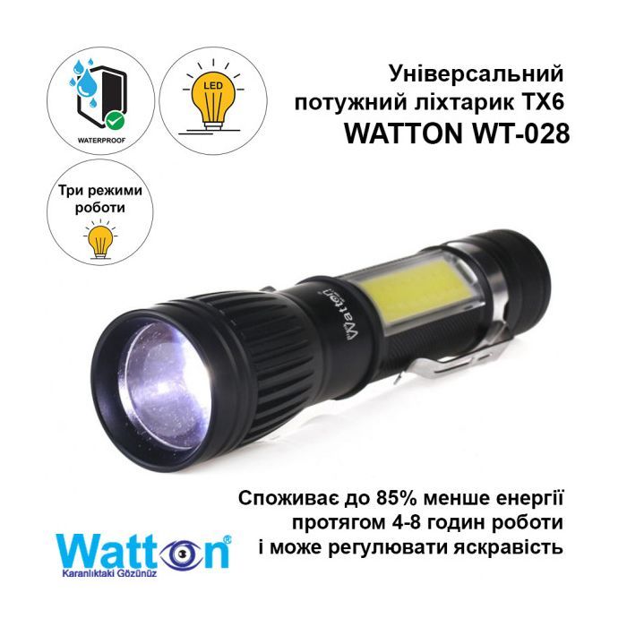 Фонарь Watton WT-028 изображение 4