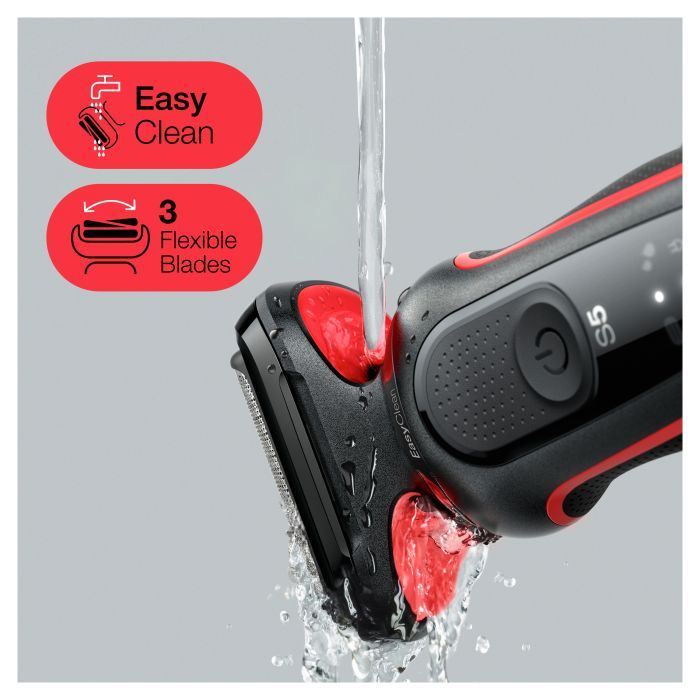 Электробритва Braun Series 5 51-R1000s BLACK / RED изображение 5