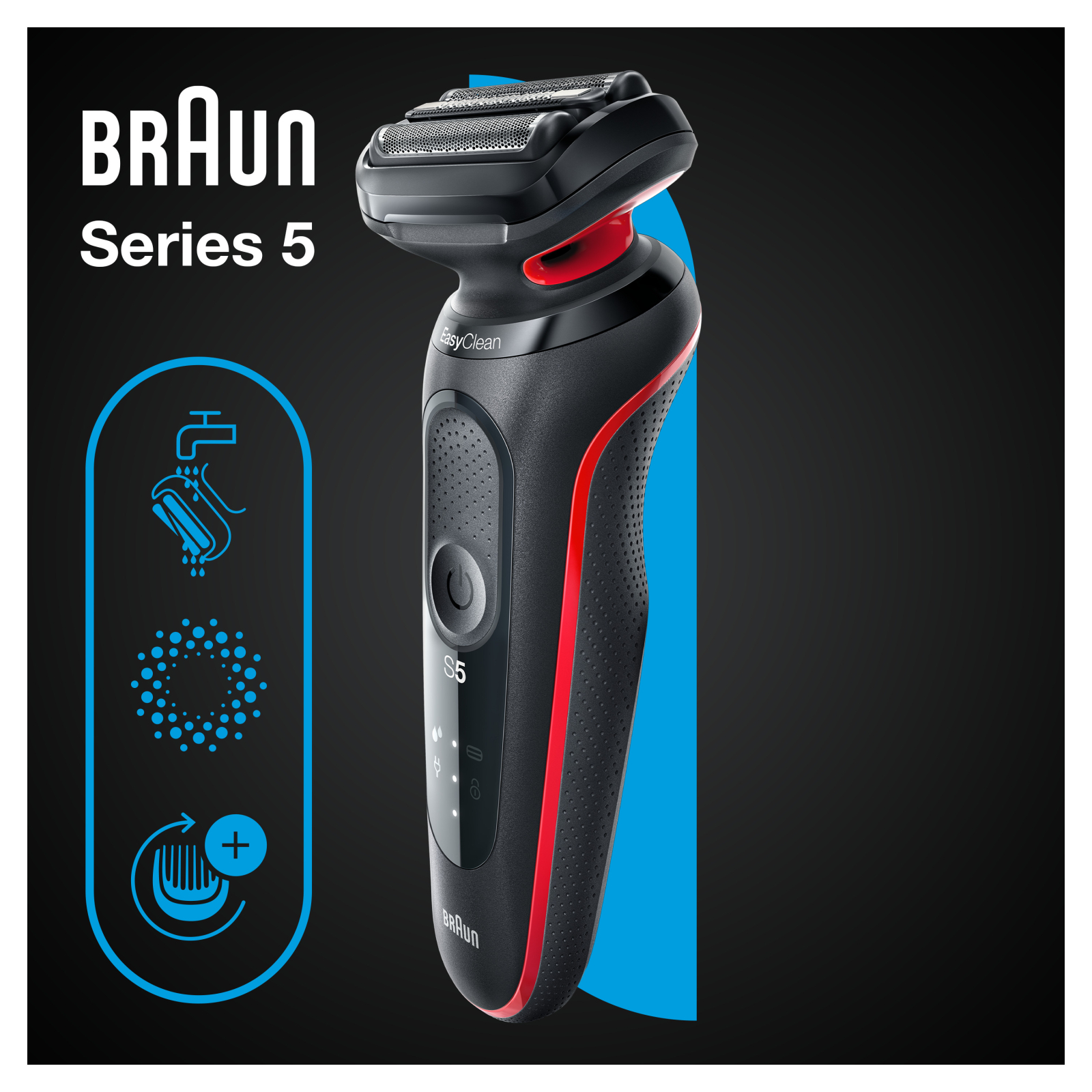 Электробритва Braun Series 5 51-R1000s BLACK / RED изображение 6