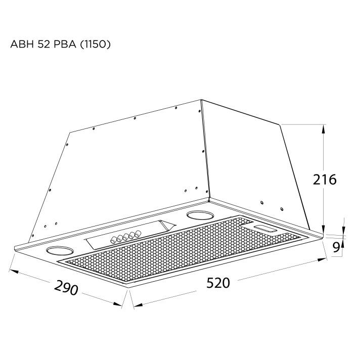 Вытяжка кухонная Pyramida ABH 52 PBA (1150) WH изображение 6
