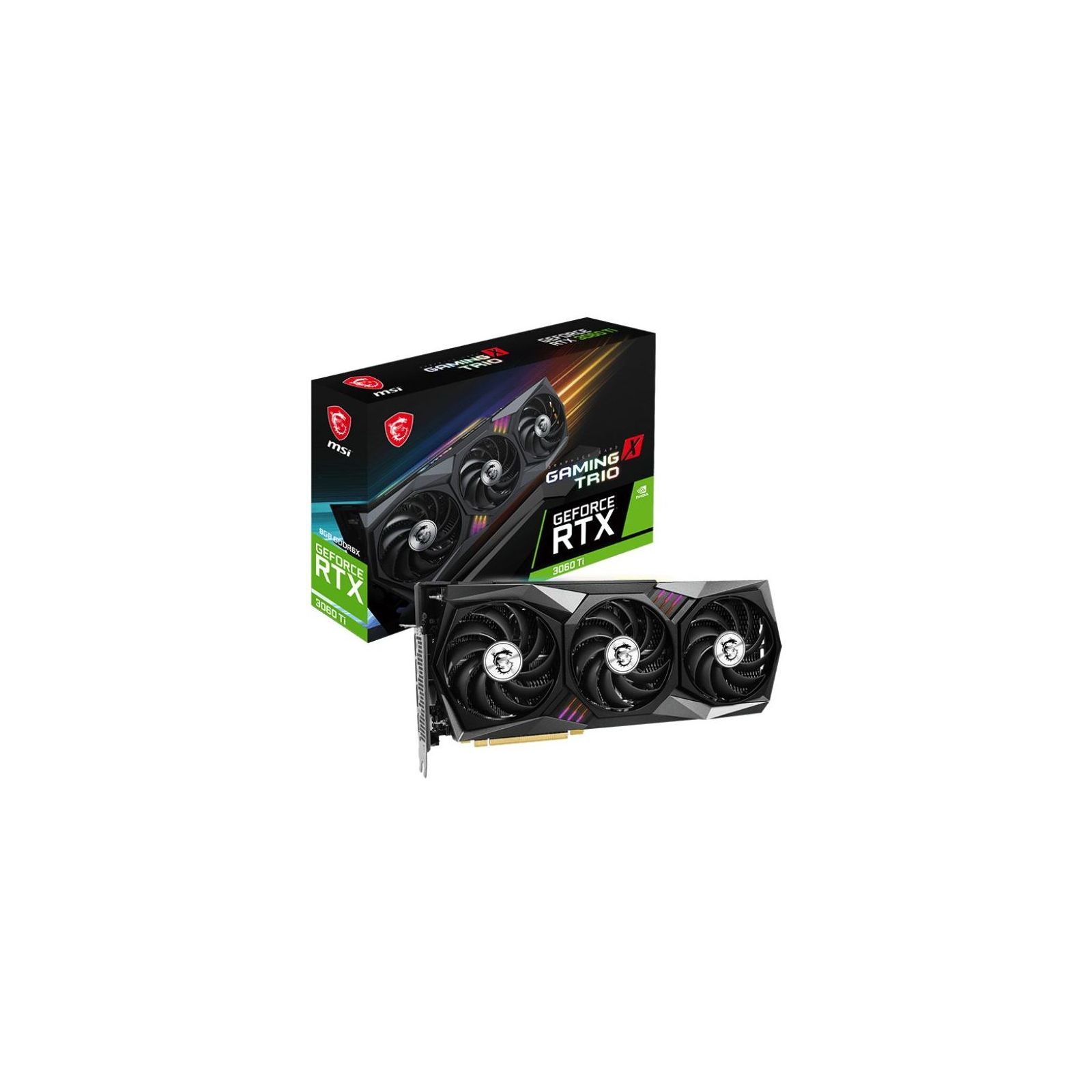 Видеокарта MSI GeForce RTX3060Ti 8Gb GAMING X TRIO GDDR6X