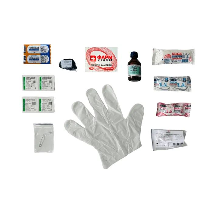 Автомобільна аптечка Poputchik згідно ТУ пластиковий футляр (02-053-П) зображення 2