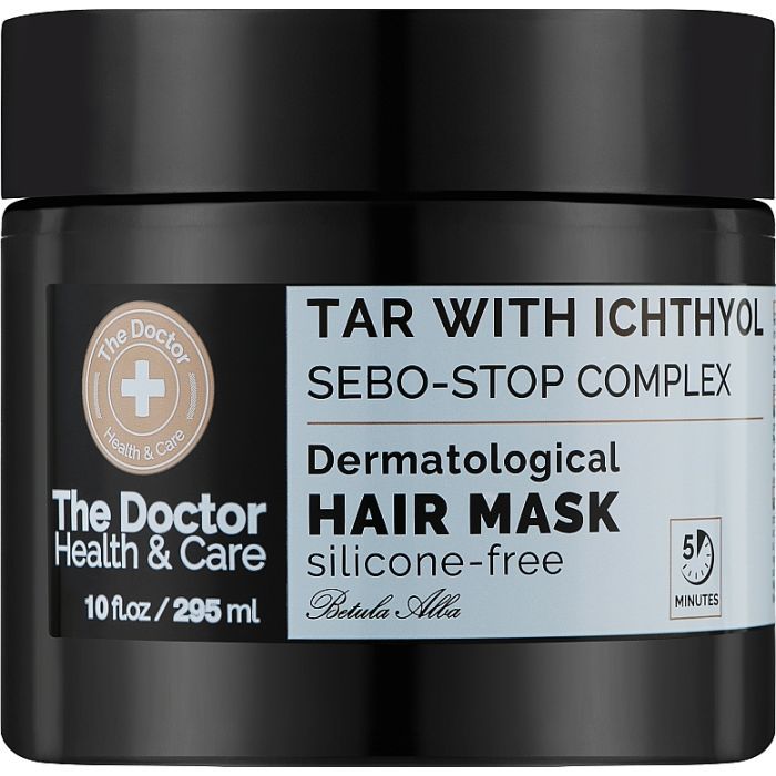 Маска для волосся The Doctor Health & Care Tar With Ichthyol + Sebo-Stop Complex 295 мл (8588006042559)