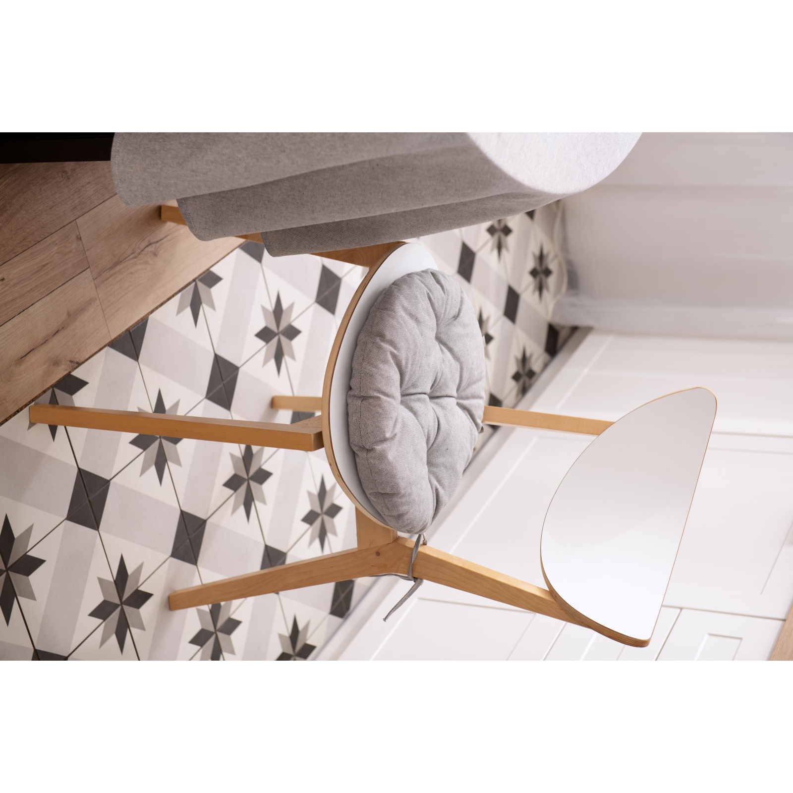 Подушка на стул Ardesto Oliver серый, D-40см 100% хлопок (ART03OD) изображение 4