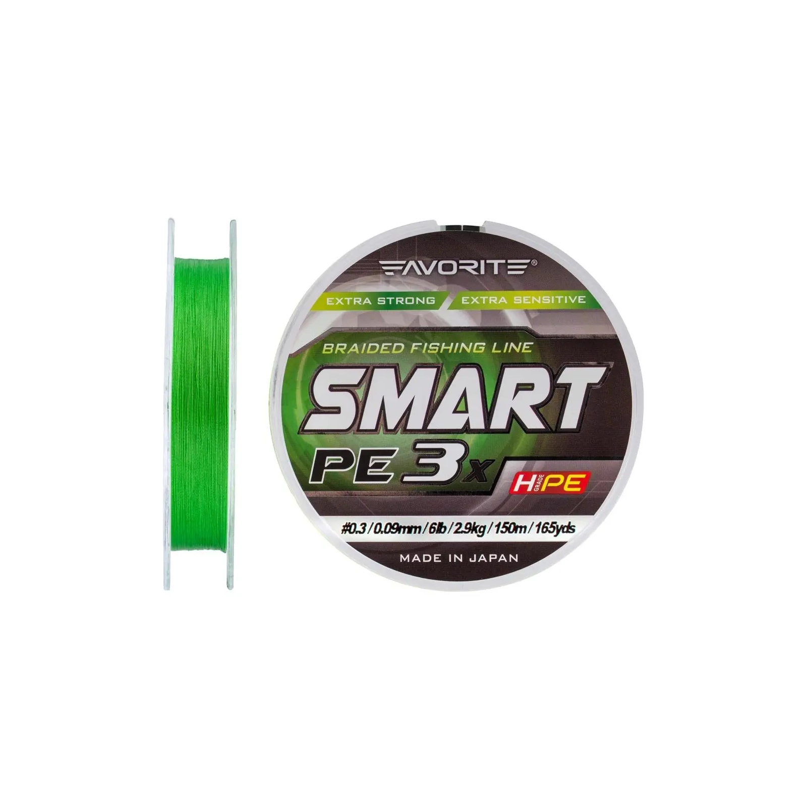 Шнур Favorite Smart PE 3x 150м 0.3/0.09mm 6lb/2.9kg Light Green (1693.10.63) зображення 2