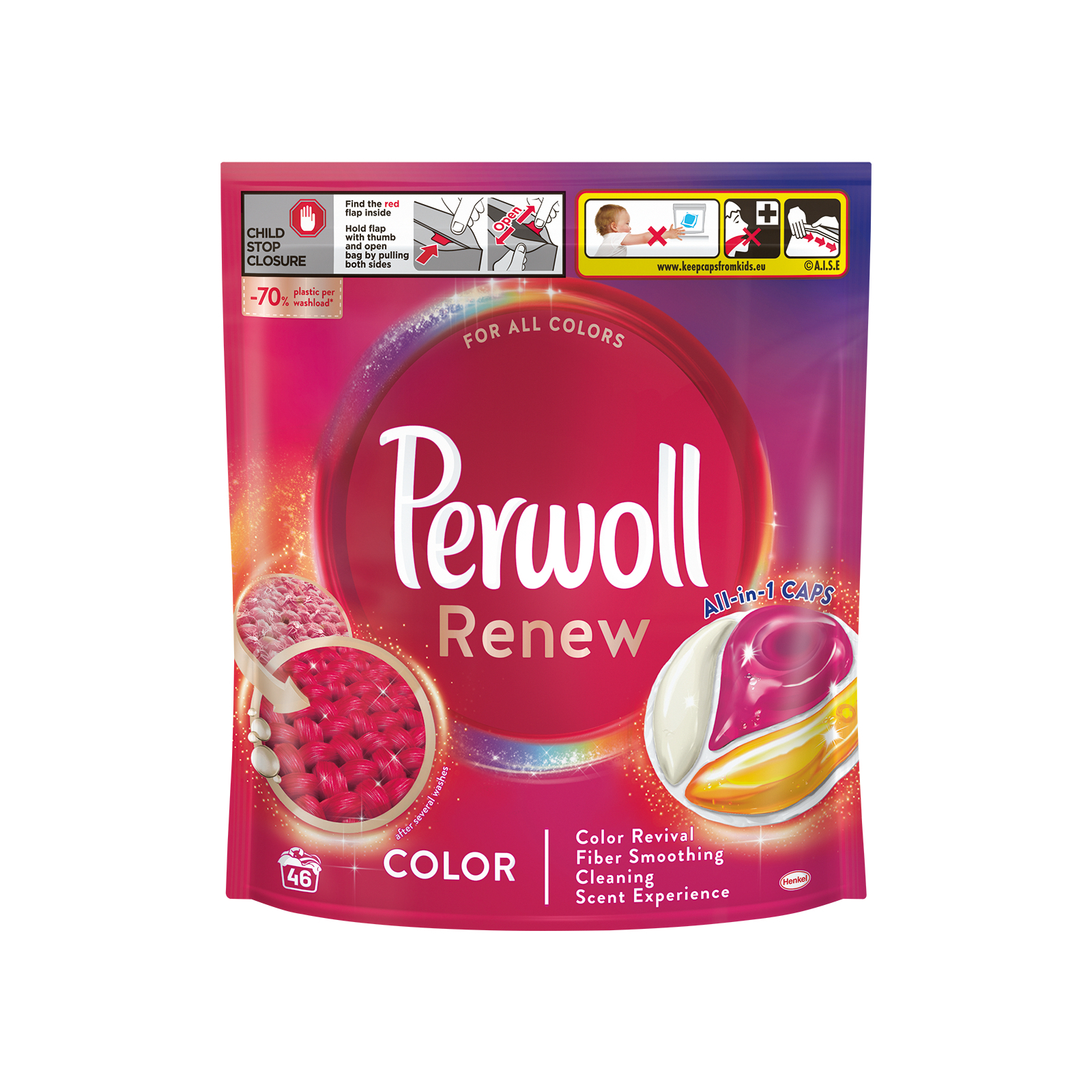 Капсулы для стирки Perwoll Renew Color для цветных вещей 46 шт. (9000101570588)