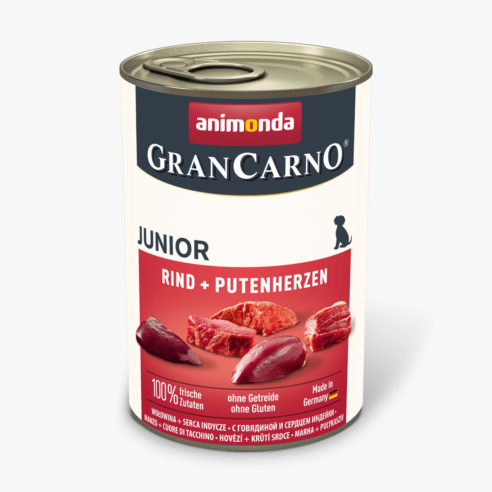 Консерви для собак Animonda GranCarno Junior Beef + Turkey hearts 400 г (4017721827287)