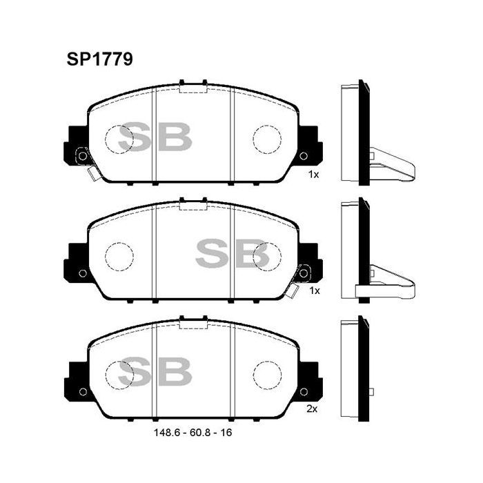 Тормозные колодки HI-Q SP1779