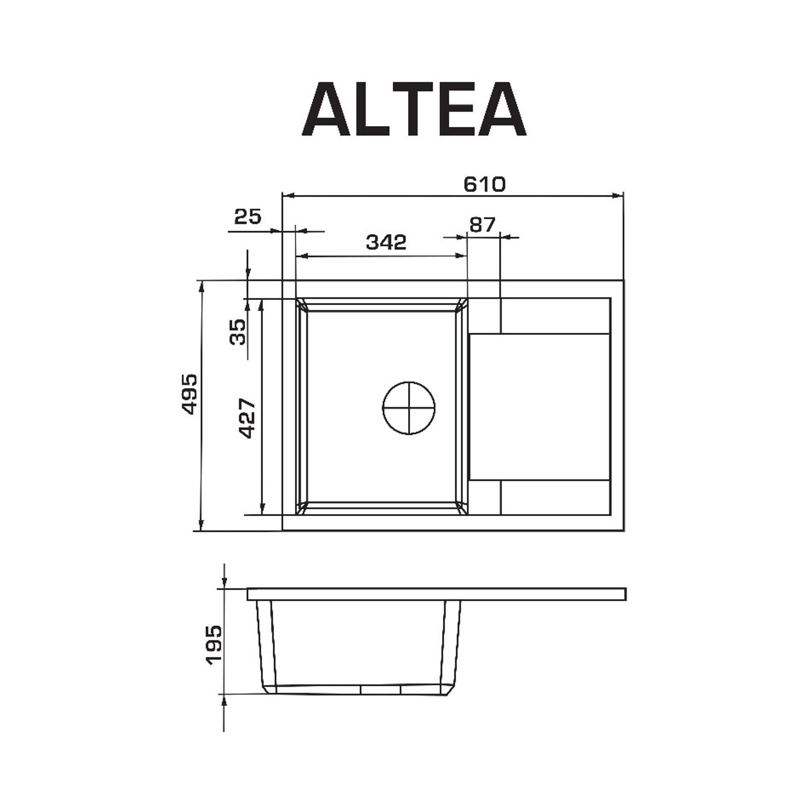 Мийка кухонна GRANADO ALTEA avena (gr1302) зображення 8