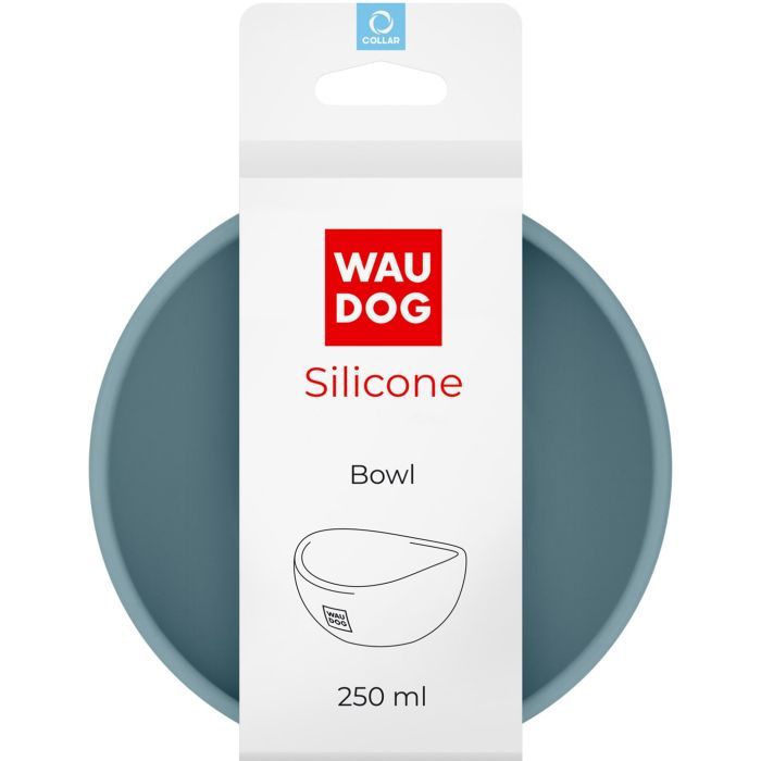 Посуда для кошек WAUDOG Silicone Миска 250 мл серая (508111)