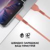 Дата кабель USB 2.0 AM to Lightning 1.0m AR88 2.4A peach Armorstandart (ARM65286) изображение 3