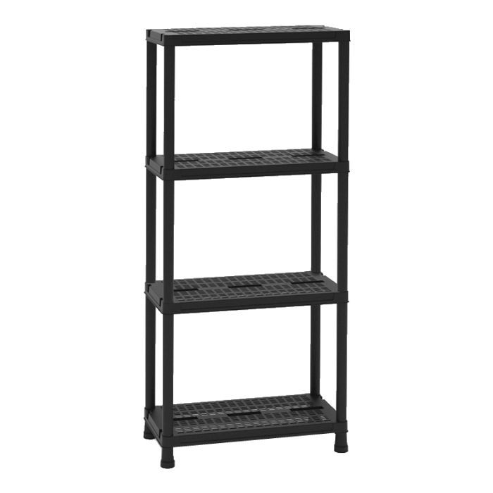 Стеллаж Plastmeccanica Universal Vent пластиковый 4 полки 60х30х138 см черный (5136)