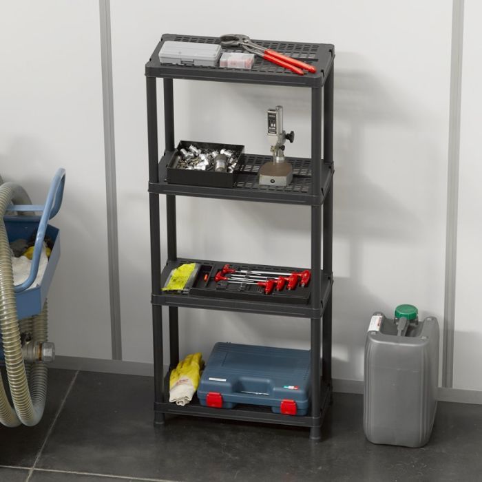 Стеллаж Plastmeccanica Universal Vent пластиковый 4 полки 60х30х138 см черный (5136) изображение 5