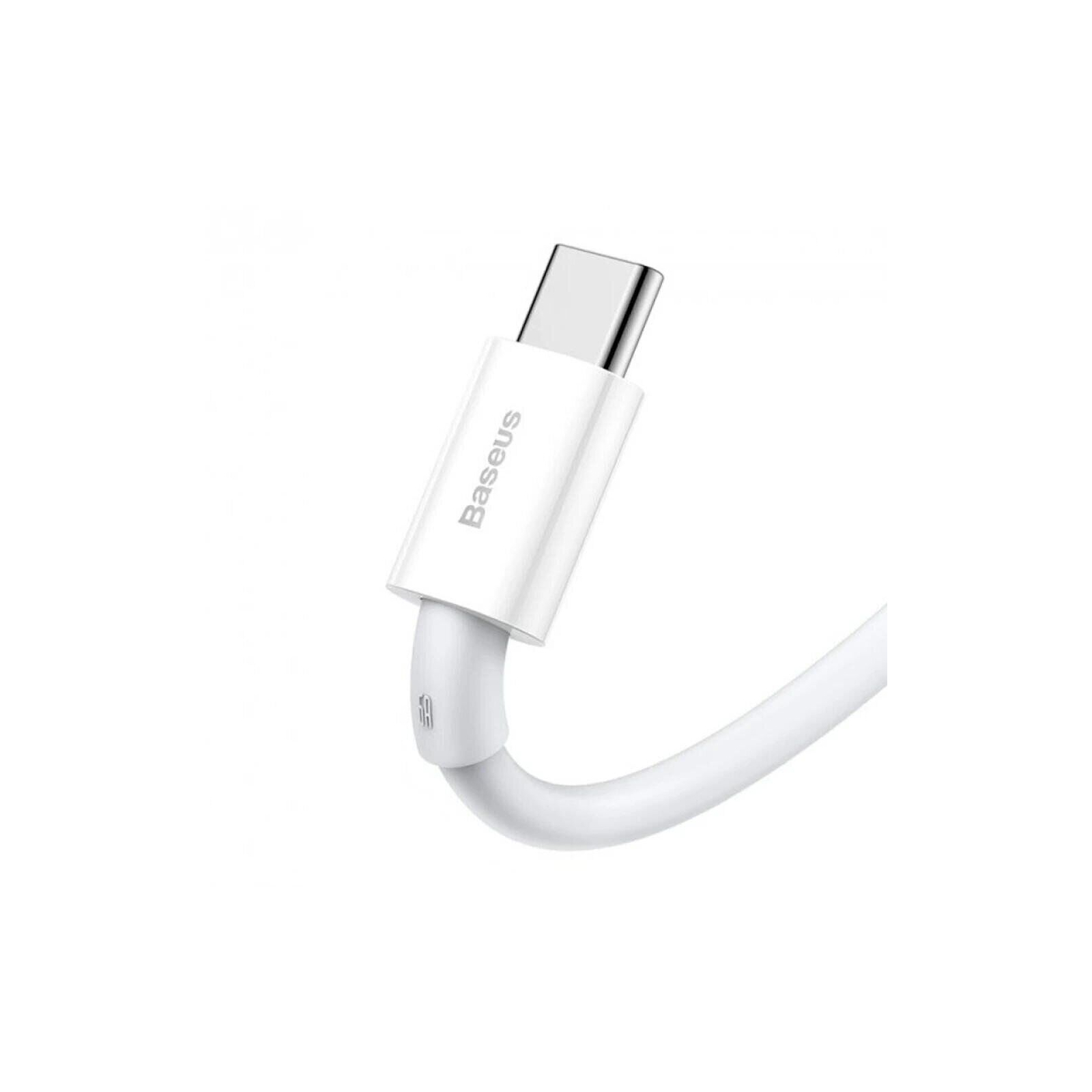 Дата кабель USB 2.0 AM to Type-C 1.0m 3A White Baseus (CATYS-02) зображення 4