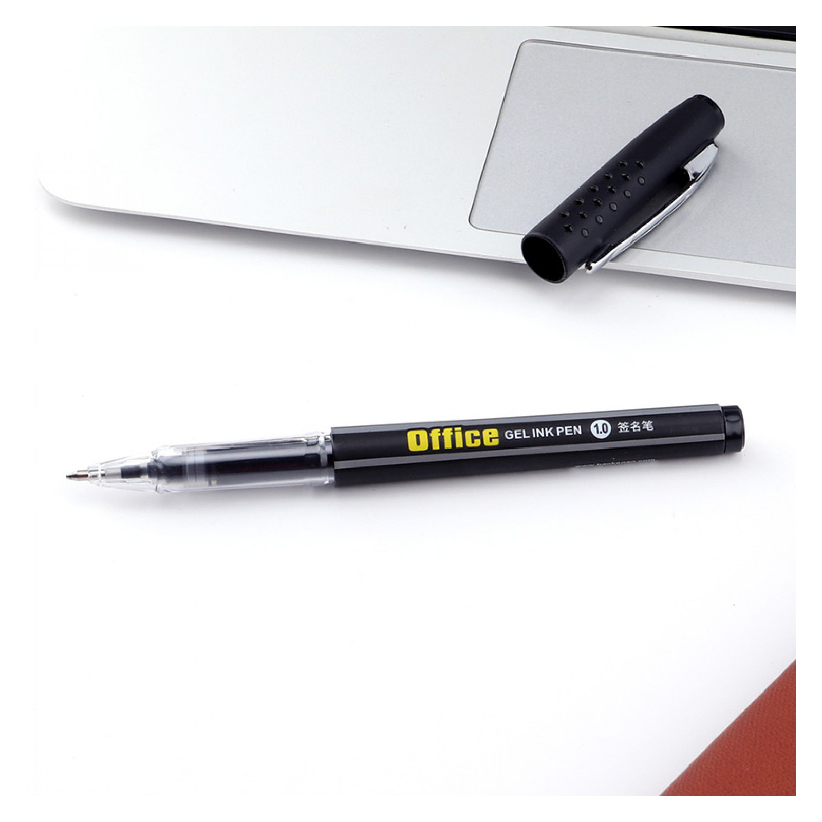 Ручка гелева Baoke Office 1.0 мм, чорна (PEN-BAO-PC1048-B) зображення 2