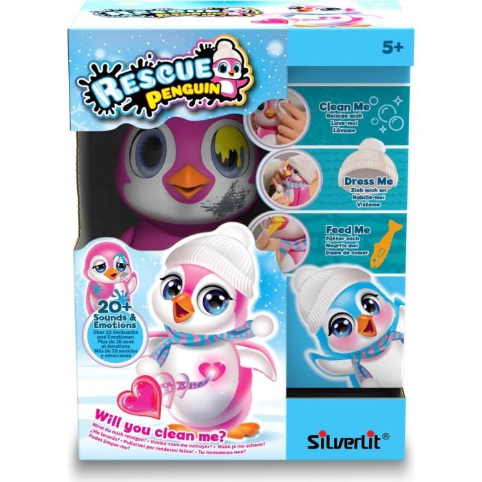 Интерактивная игрушка Silverlit Спаси Пингвина розовая (88651)