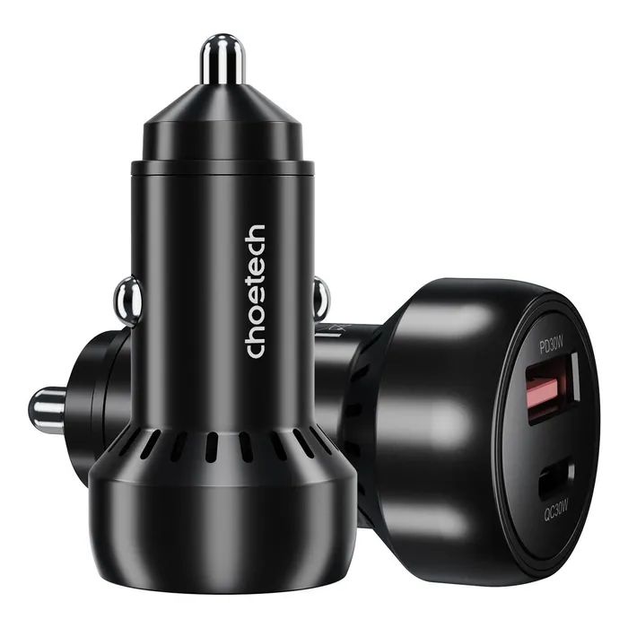Зарядное устройство Choetech USB-C+USB-A 60W QC3.0/PD/PPS black (TC0014-BK) изображение 3