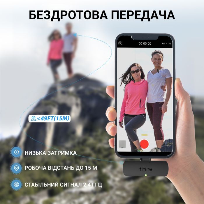 Мікрофон Fifine M8 Wireless (M8) зображення 5