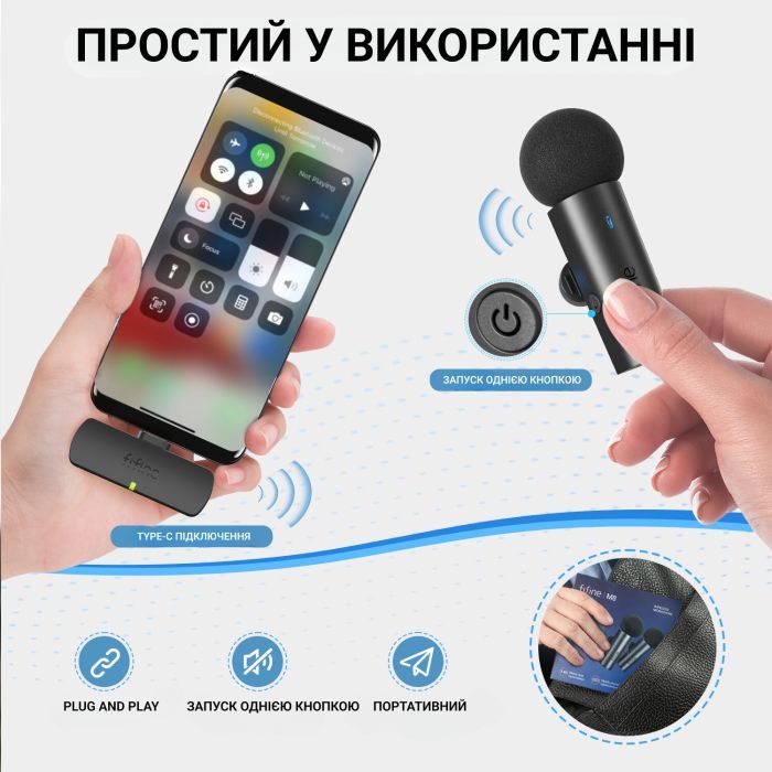 Мікрофон Fifine M8 Wireless (M8) зображення 6