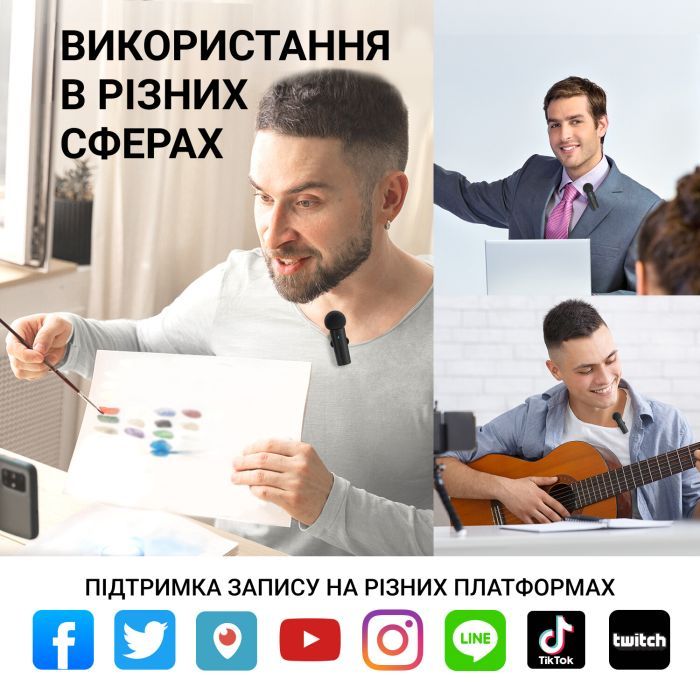 Мікрофон Fifine M8 Wireless (M8) зображення 7