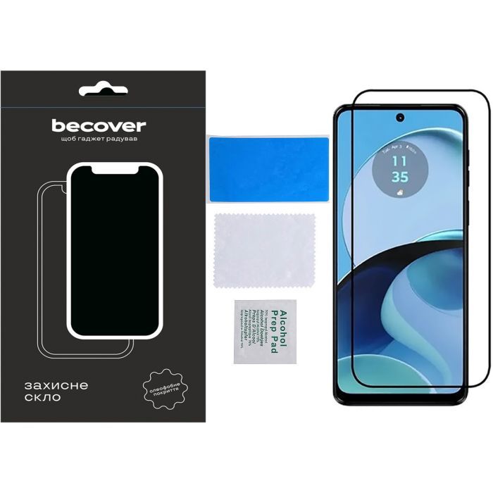 Скло захисне BeCover Motorola Moto G14 Black (709935) зображення 3