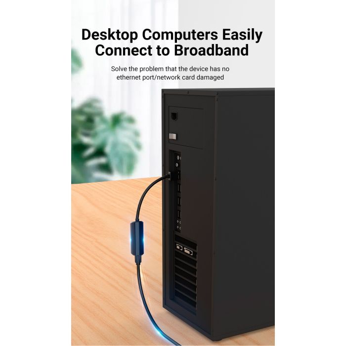 Перехідник USB 2.0 to Ethernet RJ45 100Mb Vention (CEGBB) зображення 7