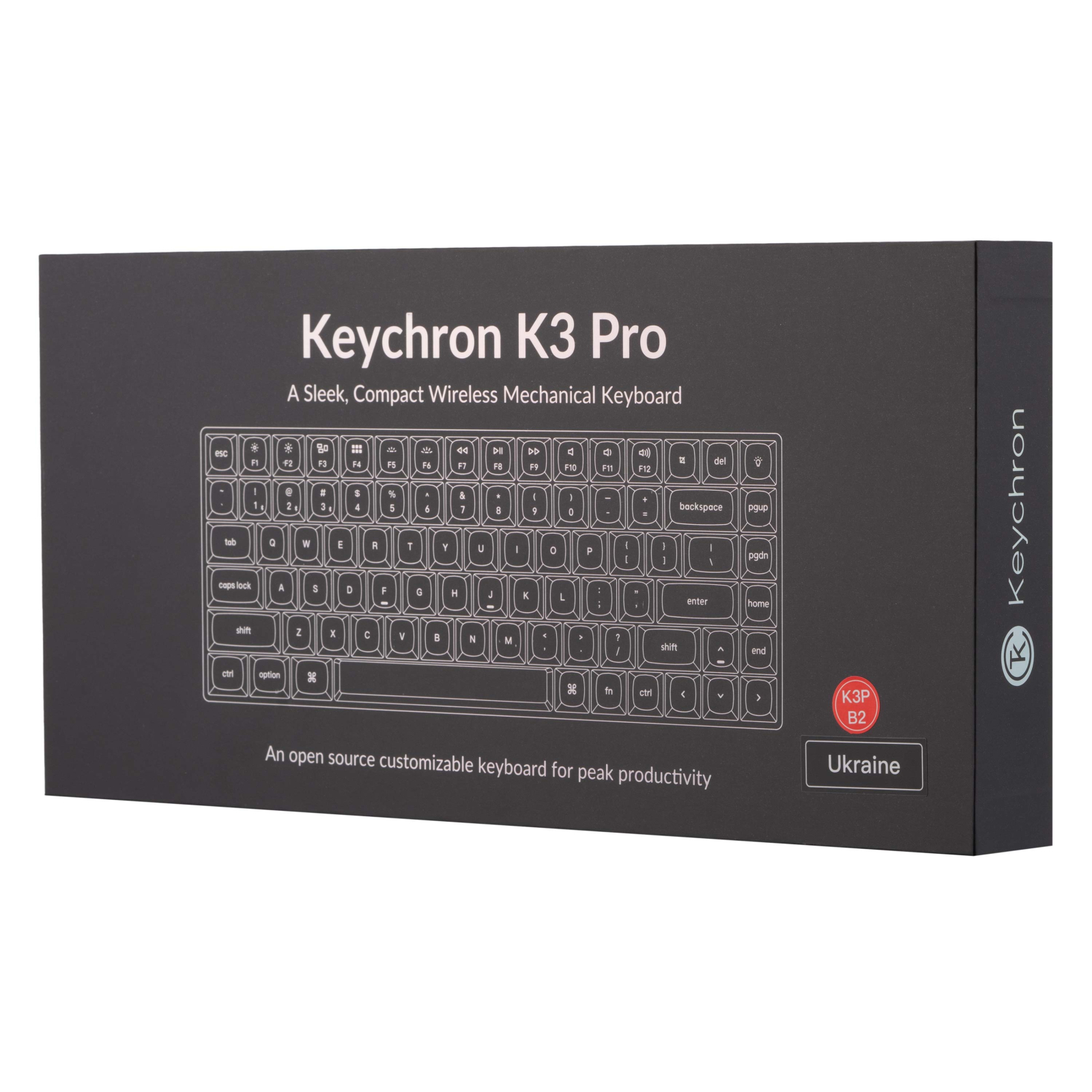 Клавіатура Keychron K3 PRO 84Key Gateron Blue Low Profile QMK UA RGB Black (K3PB2_KEYCHRON) зображення 13