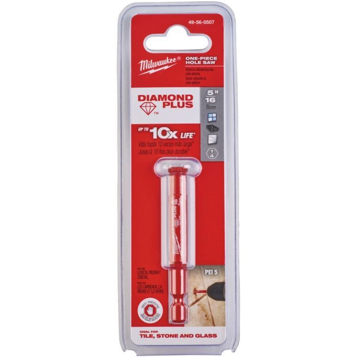 Коронка Milwaukee алмазная Diamond Plus 20мм, с хвостовиком (49560515) изображение 2