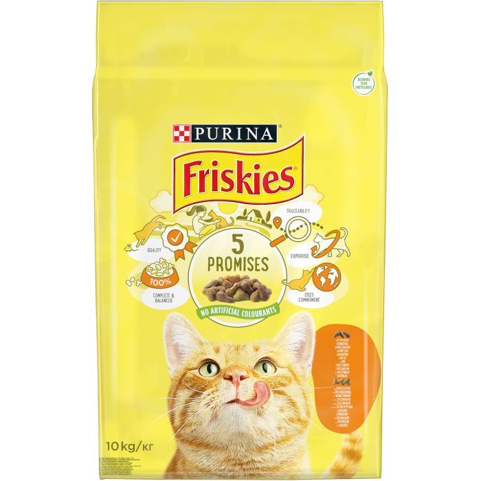 Сухой корм для кошек Purina Friskies с курицей и овощами 10 кг (5997204505101) изображение 2