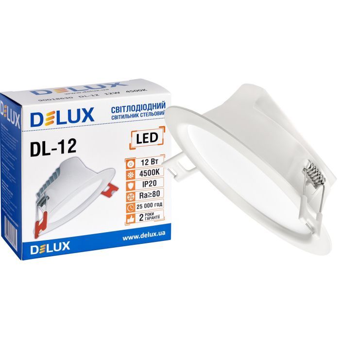 Світильник Delux DL-12 4500К 12Вт 960лм 230В D140мм (90018630) зображення 2
