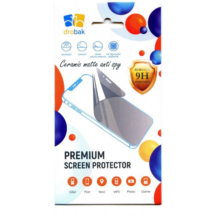 Стекло защитное Drobak Matte Ceramics Anty Spy Apple iPhone 14 (535328) изображение 2