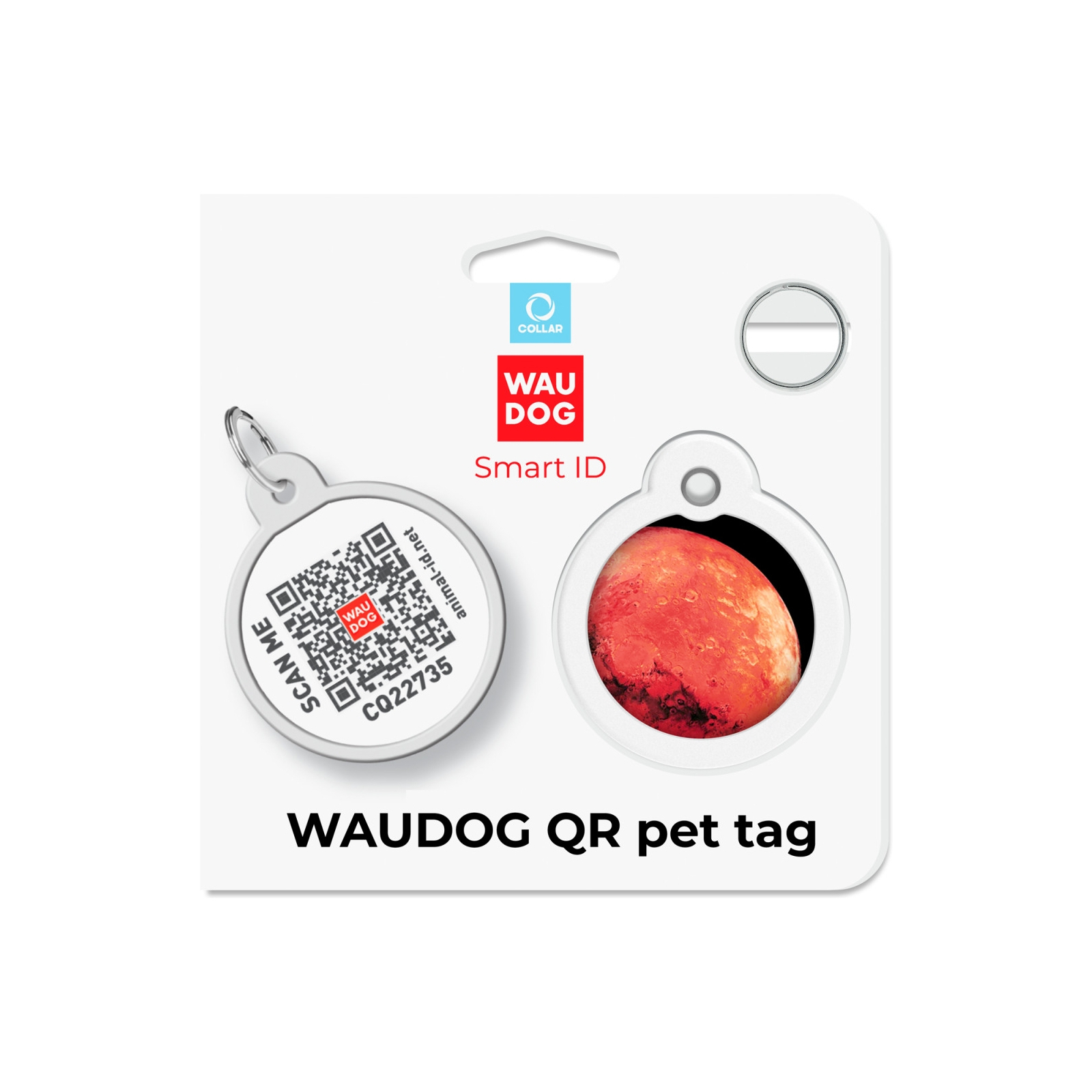 Адресник для тварин WAUDOG Smart ID з QR паспортом "Марс", коло 30 мм (230-4031) зображення 5