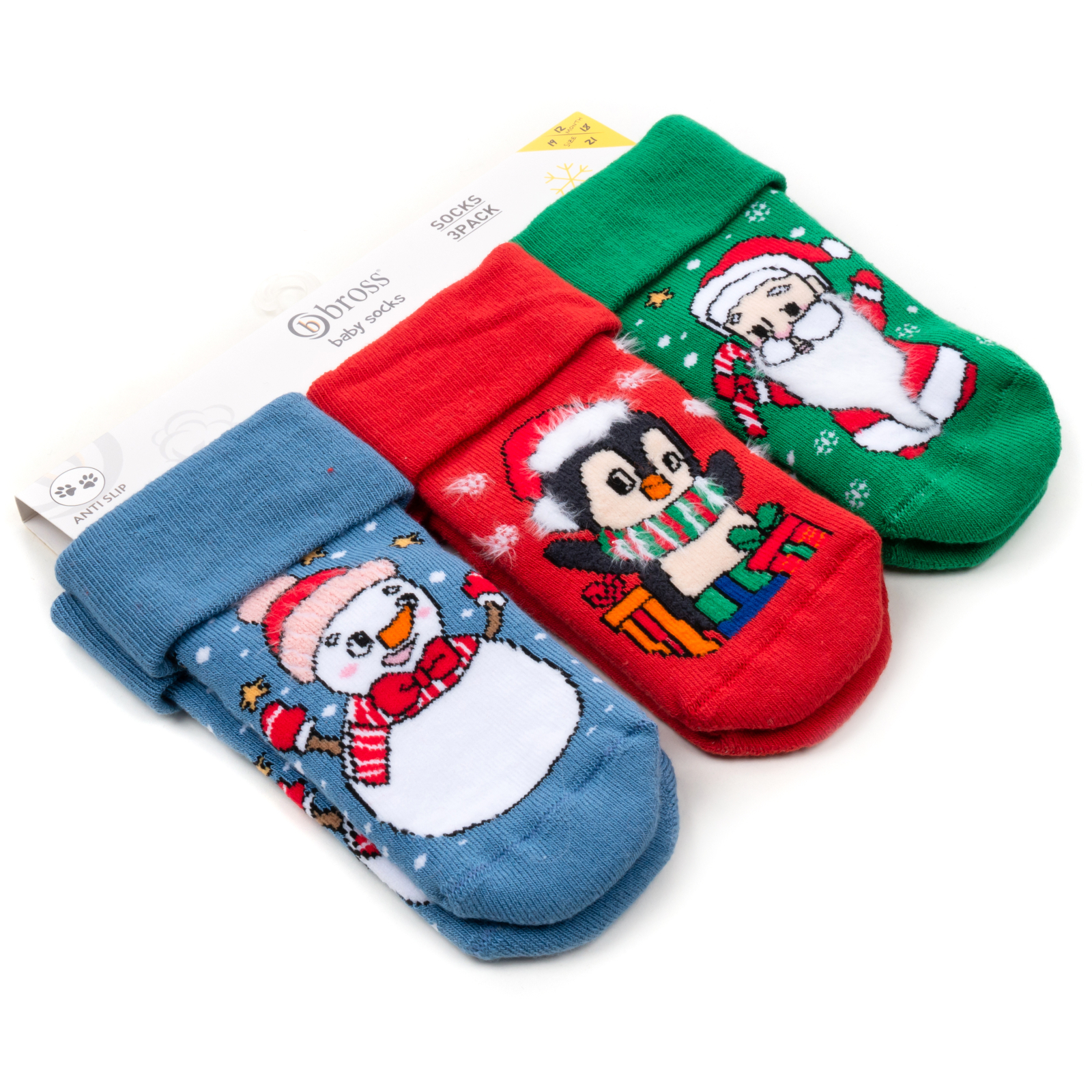 Шкарпетки дитячі Bross махрові в наборі (9912-0-6-mix) зображення 3