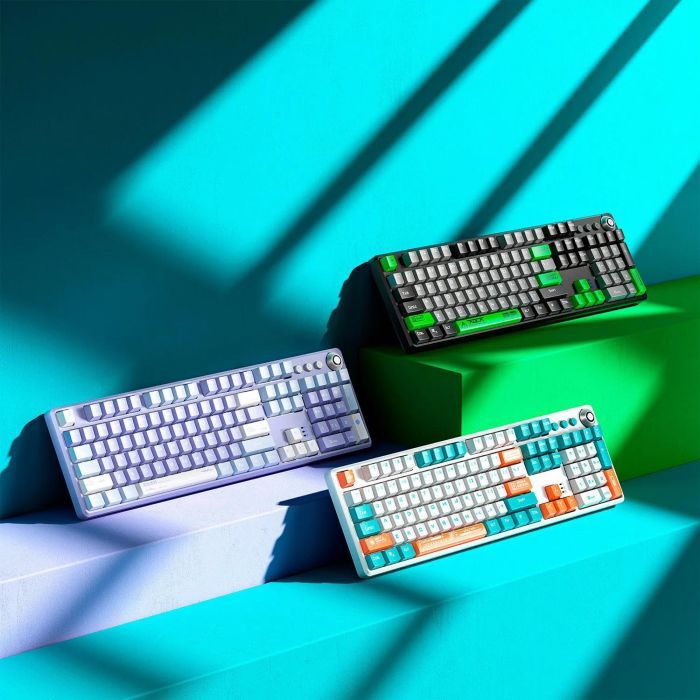 Клавиатура Aula F2088 Pro Mechanical White/Violet + 9 Purple keys KRGD Blue USB UA (6948391234915) изображение 3