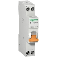 Дифференциальный автоматический выключатель Schneider Electric АД63К 1П+Н 32A 30MA C 18мм (12525)