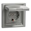 Розетка Schneider Electric ASFORA з кришкою IP44, алюміній (EPH3100361) изображение 2