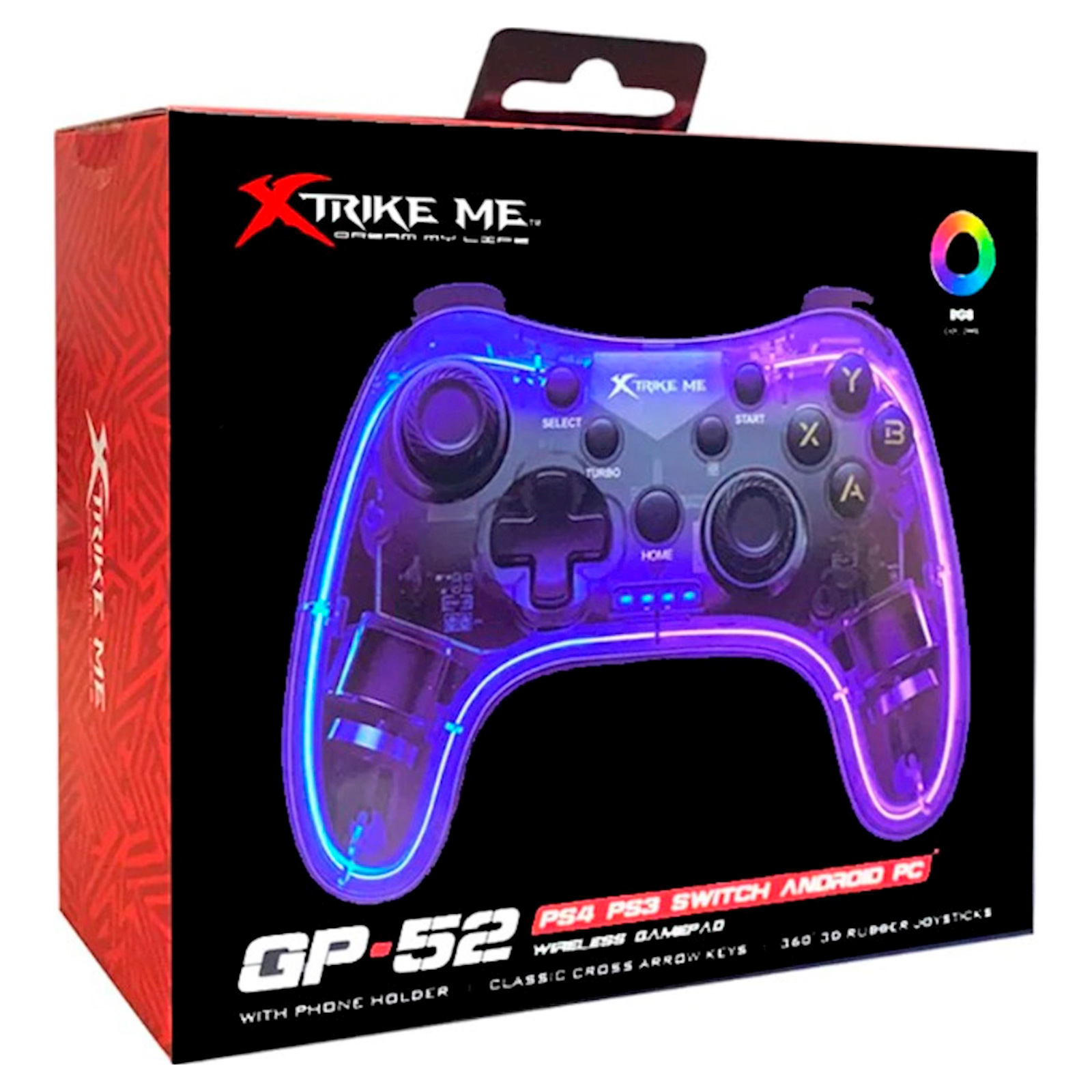 Геймпад Xtrike ME GP-52 Bluetooth RGB PS4/IOS/Android/PC/Nintendo (GP-52) изображение 7