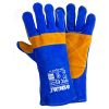 Захисні рукавиці Sigma краги зварювальника р10.5, клас А, довжина 35см (синьо-жовті) (9449321)