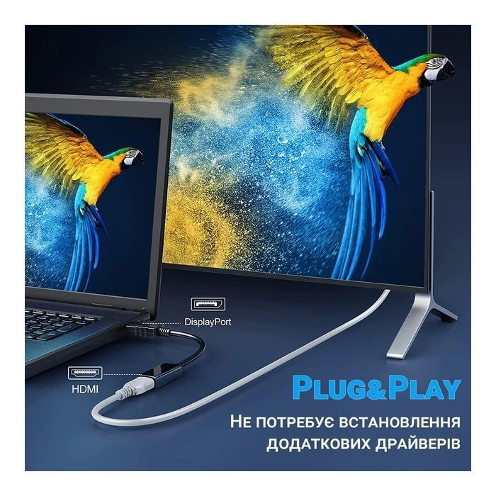 Переходник DisplayPort Male to HDMI 4K Ultra HD Female ST-Lab (U-996-4K) изображение 8