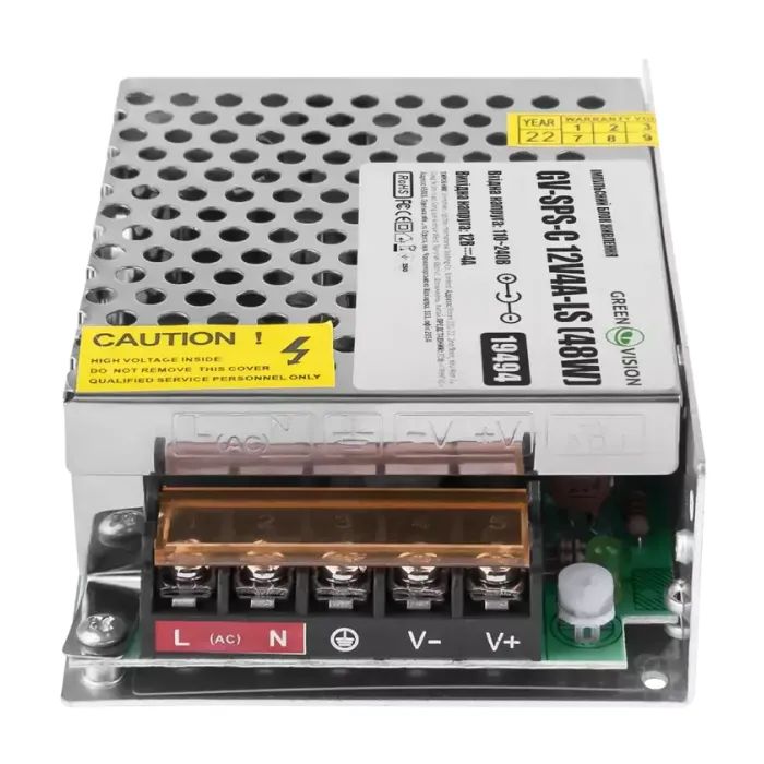 Блок питания для систем видеонаблюдения Greenvision GV-SPS-C 12V4A-LS изображение 2