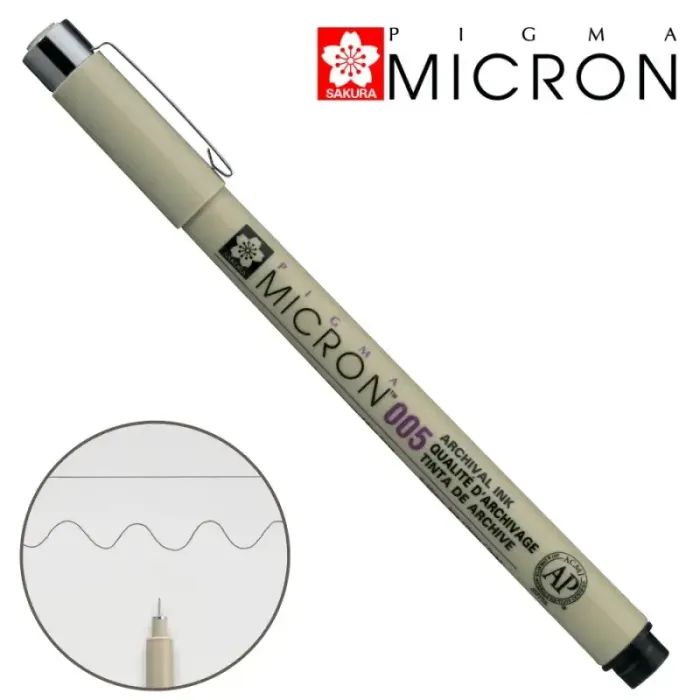 Лайнер Sakura Pigma Micron (0.05) 0,2мм Синій (084511318427) зображення 2