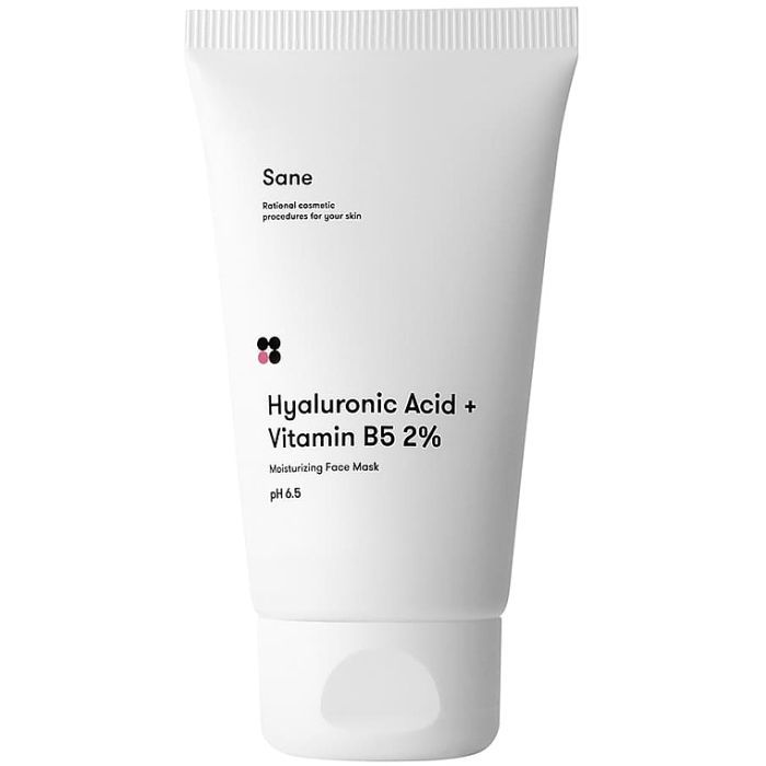 Маска для лица Sane Hyaluronic Acid + Vitamin B5 Moisturizing Face Mask С гиалуроновой кислотой 75 мл (4820266830205)