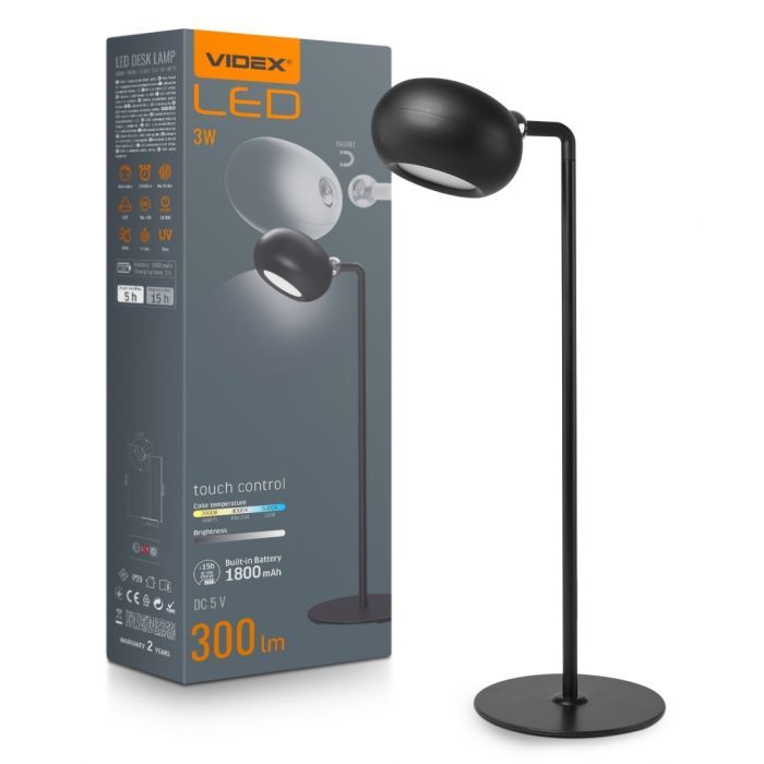 Настільна лампа Videx TF18B 3W 3000-5500K (VLE-TF18B) зображення 9