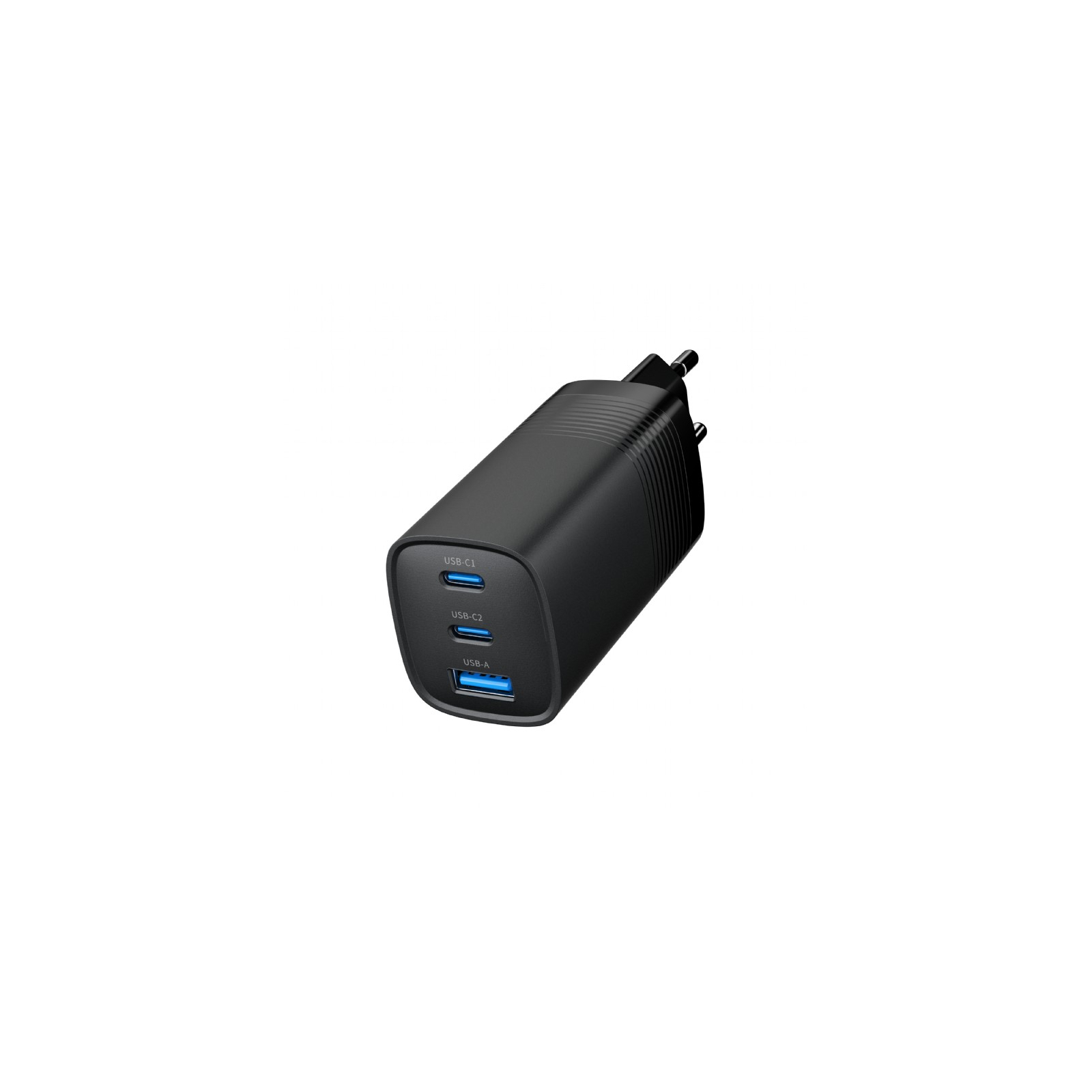 Зарядний пристрій Gembird USB-A + 2xType-C (PD18W + QC3.0 27W) black (TA-UC-PDQC65-01-BK) зображення 4