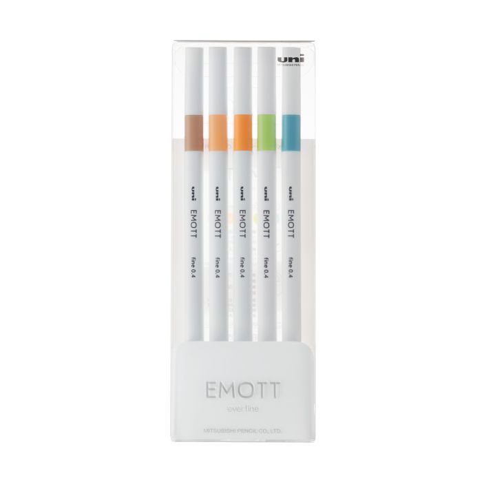Лайнер UNI набір Emott Nature Color 0.4 мм 5 кольорів (PEM-SY/5C.06NC)