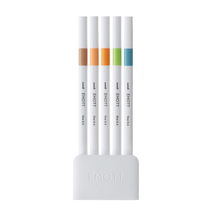Лайнер UNI набір Emott Nature Color 0.4 мм 5 кольорів (PEM-SY/5C.06NC) зображення 2
