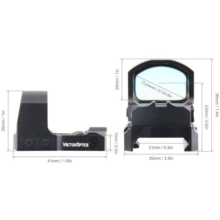 Коллиматорный прицел Vector Optics Frenzy-S 1x17x24 SAS 3MOA (SCRD-62) изображение 3