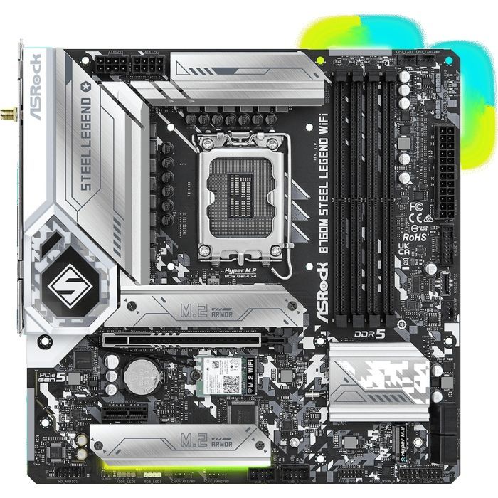 Материнська плата ASRock B760M STEEL LEGEND WIFI зображення 2
